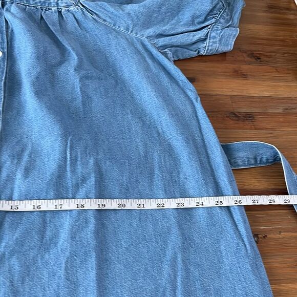 NWT Levi's Women's Midi Denim Shirt Dress Mika Balloon Short Sleeves - Picture 13 of 16